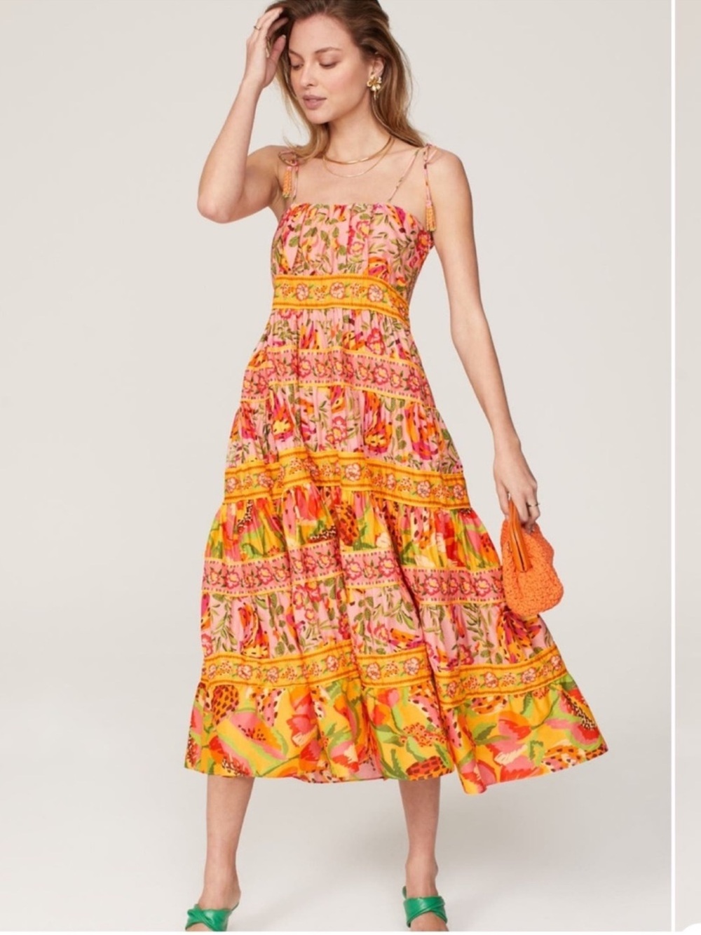 FARM RiO Paradise Midi Dress Sz Medium